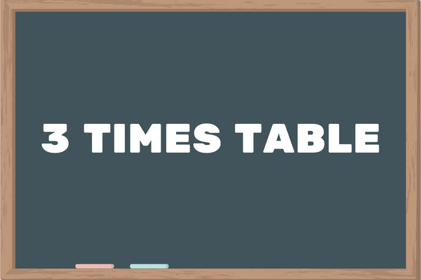 3 TIMES TABLE - TIMESTABLEKIDS.COM