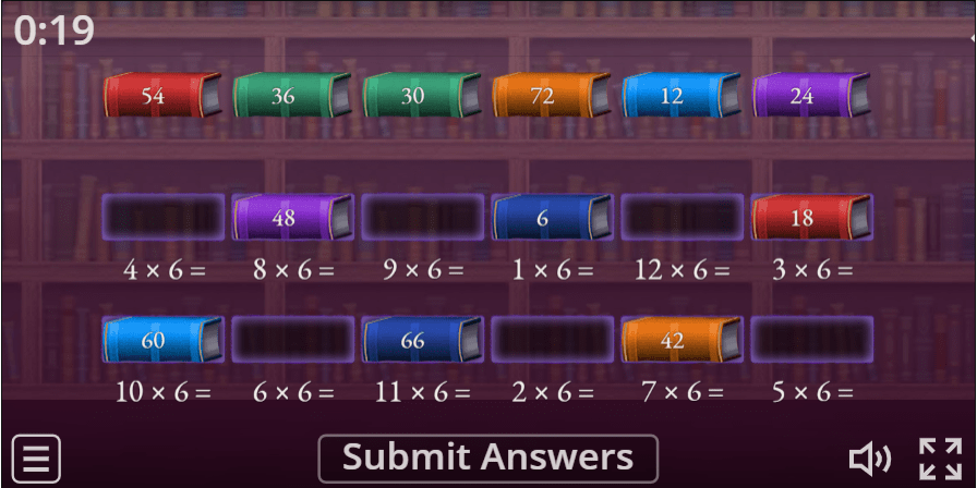 6 Times Table Match Game Times Tables Kids