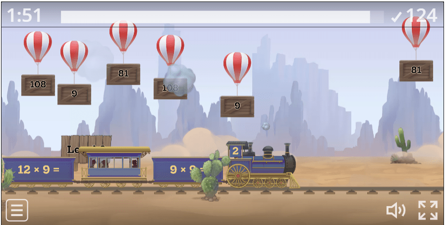 9 TIMES TABLE WITH GAMES AT TIMESTABLES COM visual data 5