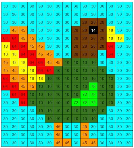 Thanksgiving turkey - Mosaic pixel art Math Multiplication Practice worksheetd PDF